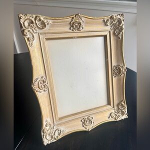 Ornate Vintage Gold & Cream Picture Frame 12x14, 7.5x9.5 Opening Grandmillennial